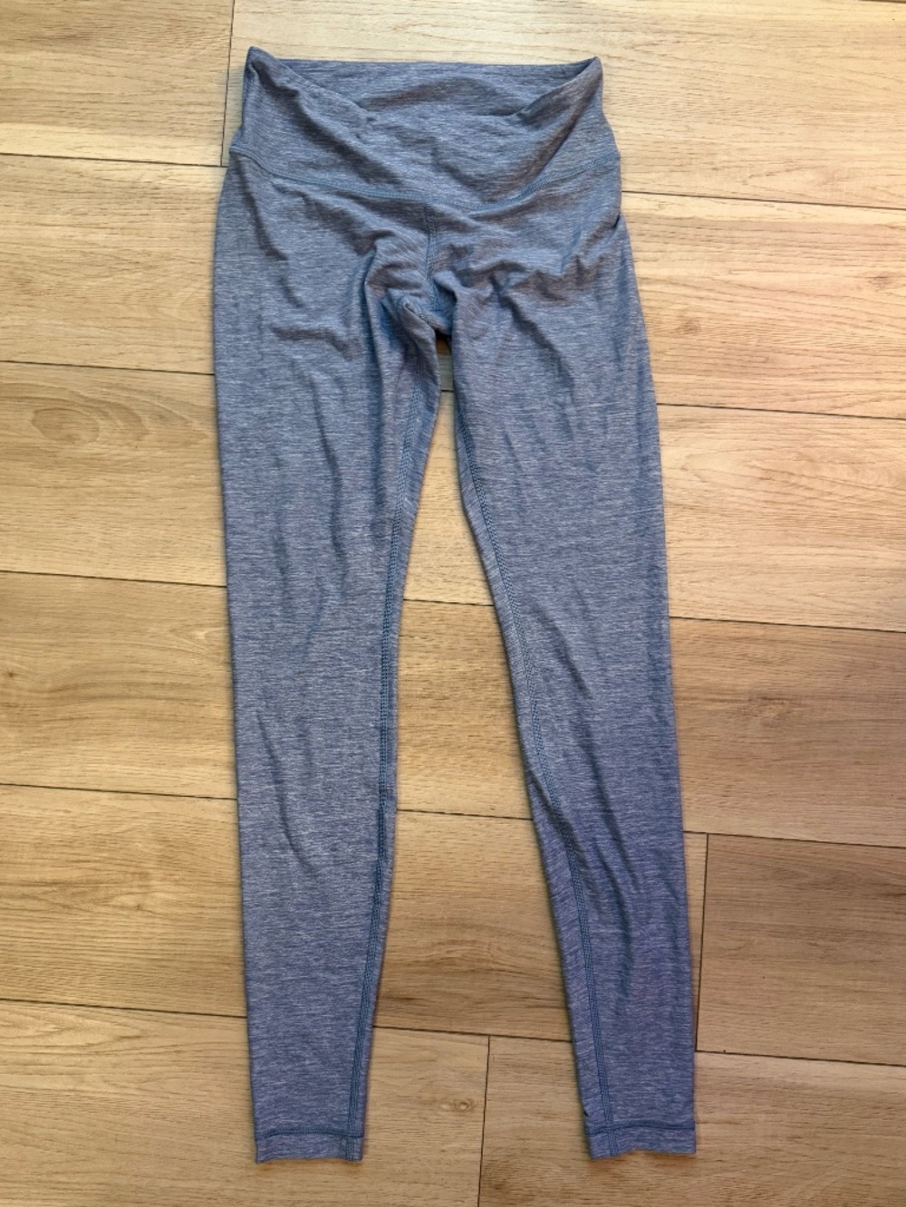Lululemon Wunder Under Heathered Blue Full Length Yoga Leggings Size 6